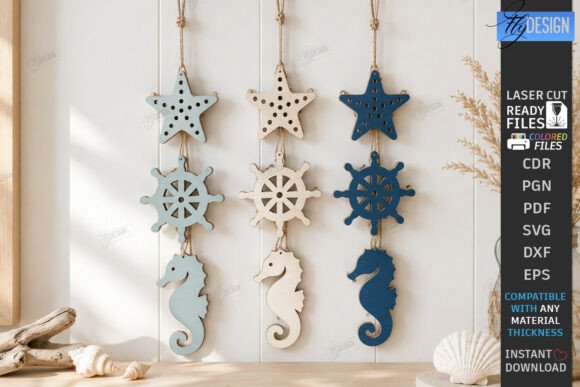 Download Coastal Hanging Decor Sign Laser Cut - Decor Collection