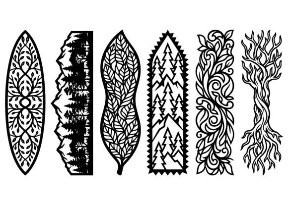 Download Nature Forest Leaf Bookmark EPS Bundle - Forest Collection