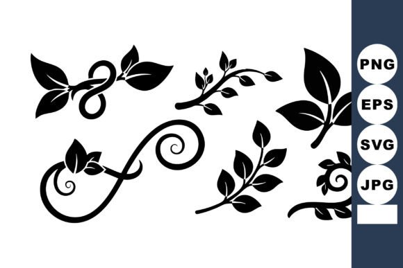 Download Black Floral Vine Decorative Elements Ve - Decor Collection